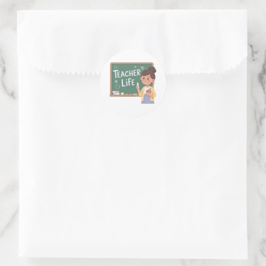Teacher Life Cute Teacher Chalkboard Sticker Teach (Tas)