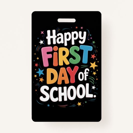 Teacher Life Gift Gelukkige eerste schooldag Badge (Voorkant)