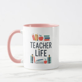 Teacher Life Modern Typography Design Mok