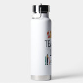 Teacher Life Modern Typography Design Waterfles (Rechts)