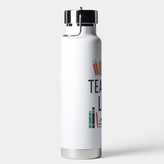 Teacher Life Modern Typography Design Waterfles (Rechts)