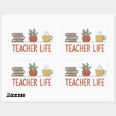 Teacher Life Rechthoekige Sticker (Vel)