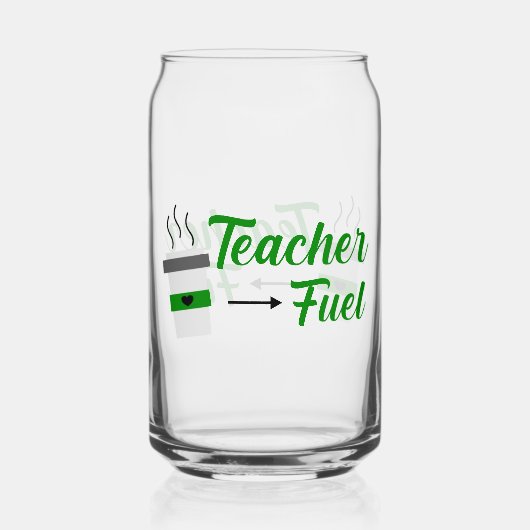 Teacher Life Schattigee School kan glasfolie verpa Blikvorm Glas (Achterkant)