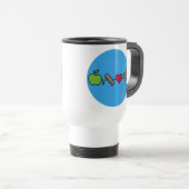 Teacher Life Travel Mug – Schattige hartslagontwer Reisbeker (Voorkant rechts)