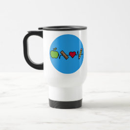 Teacher Life Travel Mug – Schattige hartslagontwer Reisbeker