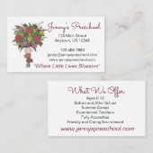 Teacher Little Hands Bouquet Visitekaartje (Voorkant / Achterkant)