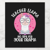 Teacher Llama Wijn Etiket (Enkel label)