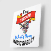 Teacher Magic Spell – Leuk cadeau idee Vierkante Klok (Hoek)