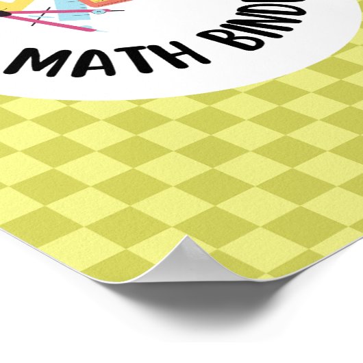 teacher math binder organization  poster (Hoek)