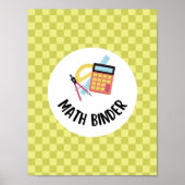 teacher math binder organization  poster (Voorkant)