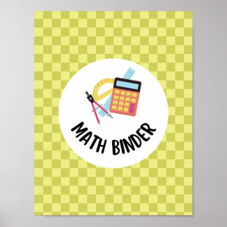 teacher math binder organization poster