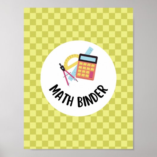 teacher math binder organization poster (Voorkant)
