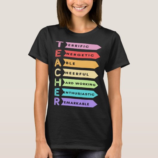 TEACHER  MEANING OF TEACHER T-SHIRT (Voorkant)