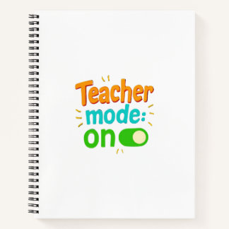 Teacher Mode On Notebook – Funny Spiral Journal fo Notitieboek