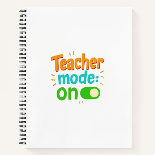 Teacher Mode On Notebook – Funny Spiral Journal fo Notitieboek (Voorkant)
