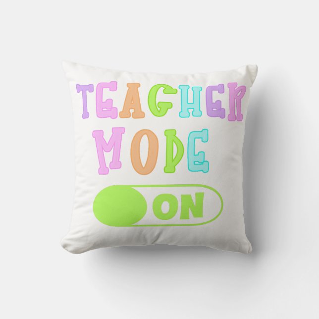Teacher Mode On Pillow Kussen (Voorkant)