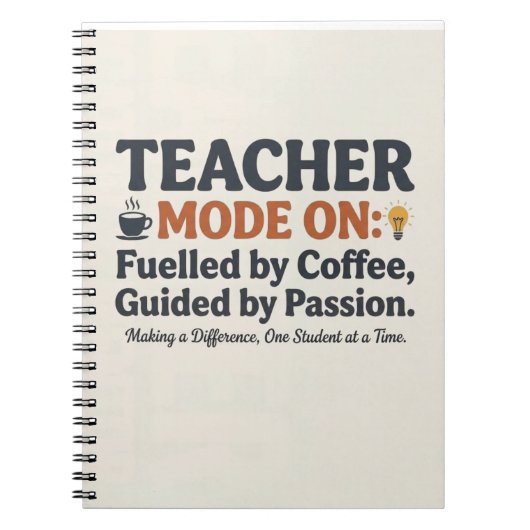 Teacher Mode On style quotes Notitieboek (Voorkant)