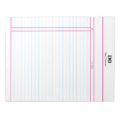 Teacher Monogram Daily To Do List Notepad Notitieblok (Voorkant)