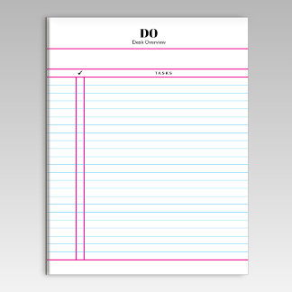 Teacher Monogram Daily To Do List Notepad Notitieblok