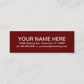 TEACHER (moskeesvierkantjes) Mini Visitekaartje (Achterkant)