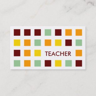 TEACHER (moskeesvierkantjes) Visitekaartje