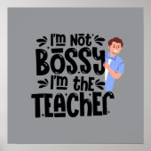 Teacher Motivational Quote poster Wall art (Voorkant)