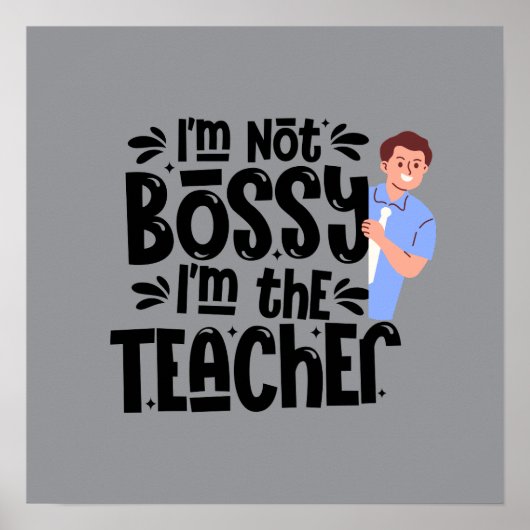 Teacher Motivational Quote poster Wall art (Voorkant)