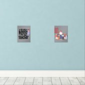 Teacher Motivational Quote poster Wall art Muurkunst Sets (Houten vloer)