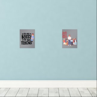 Teacher Motivational Quote poster Wall art Muurkunst Sets