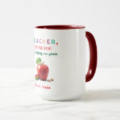 Teacher Mug Gift – Thank You Message Mok (Voorkant rechts)