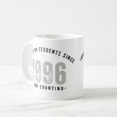 Teacher Mug – Inspiring Students Since 1996 Koffiemok (Voorkant links)