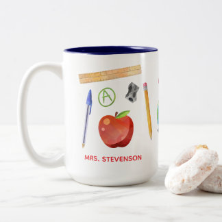 Teacher Mug - Teacher Appreciation Gift  Tweekleurige Koffiemok
