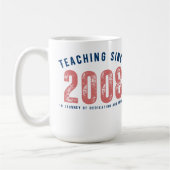 Teacher mug | Teaching since 2008 Koffiemok (Links)