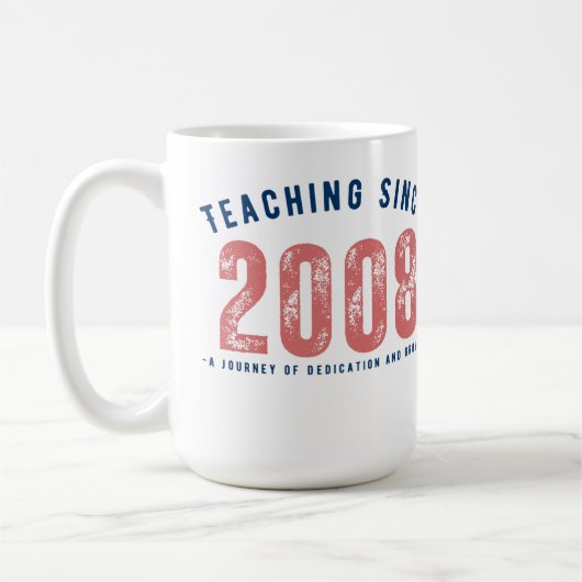 Teacher mug | Teaching since 2008 Koffiemok (Links)