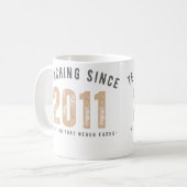 Teacher mug | Teaching since 2011 Koffiemok (Voorkant links)