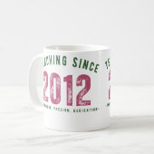 Teacher mug | Teaching Since 2012 Koffiemok (Voorkant links)