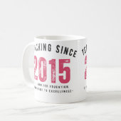 Teacher Mug | Teaching Since 2015 Koffiemok (Voorkant links)