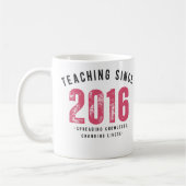 Teacher Mug | Teaching Since 2016 Koffiemok (Links)