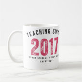 Teacher Mug | Teaching Since 2017 Koffiemok (Links)