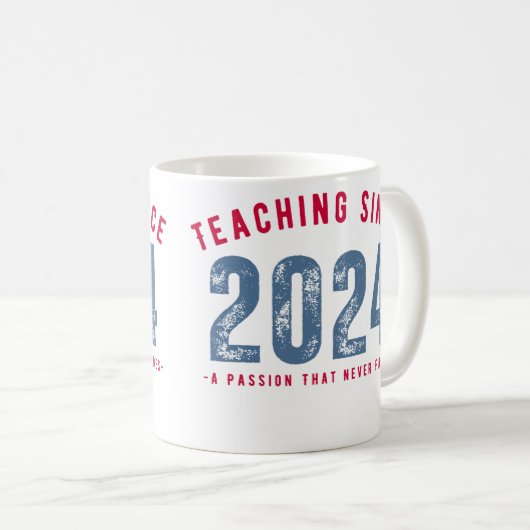 Teacher Mug | Teaching Since 2024 Koffiemok (Voorkant rechts)