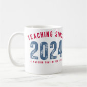 Teacher Mug | Teaching Since 2024 Koffiemok (Links)