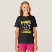 Teacher Music Is My Second Language T-shirt (Voorkant volledig)