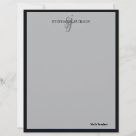 Teacher name elegant quote modern white frame briefhoofd