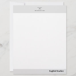 Teacher name elegant quote modern white frame briefhoofd