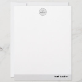 Teacher name elegant quote modern white frame briefhoofd