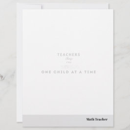 Teacher name elegant quote modern white frame briefhoofd