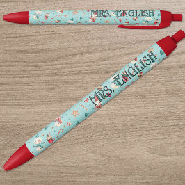 Teacher Name || Holiday Cookies and Candy Pattern Blauwe Inkt Pen