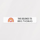Teacher Name Labels – Personalized Rainbow Design (Design 1)