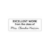 Teacher name personalized excellent work grading  zelfinktende stempel (Design)