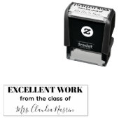 Teacher name personalized excellent work grading  zelfinktende stempel (In situ)